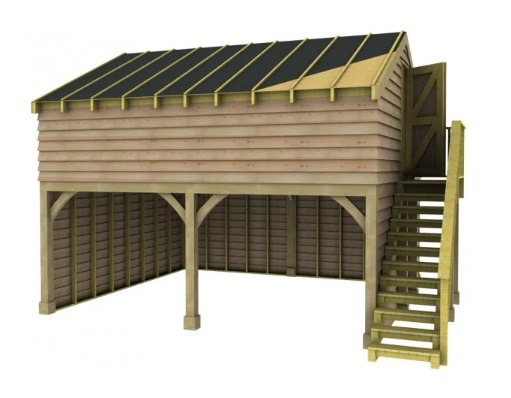 Raised Eaves room over post & beam garages - Click Image to Close