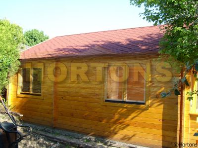 29 sq m log house plus mezzanine floor 70-70mm logs - Click Image to Close