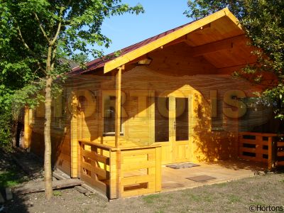 29 sq m log house with mezzanine floor 60-60mm logs