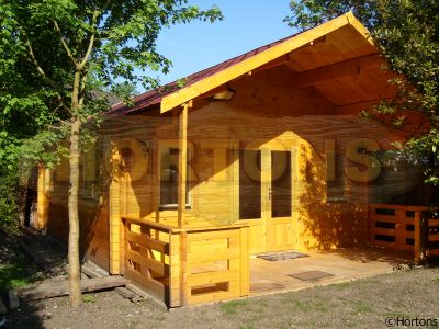 29 sq m log house with mezzanine floor 60-60mm logs - Click Image to Close