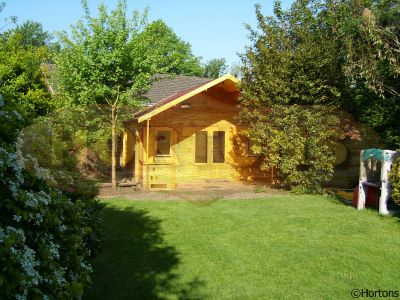 29 sq m log house with mezzanine floor 60-60mm logs