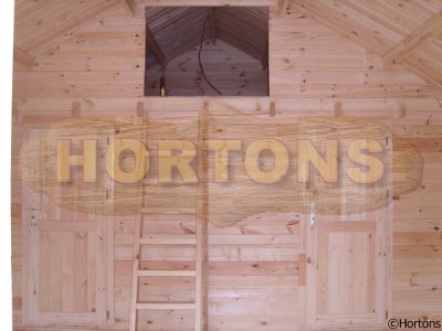 29 sq m log house with mezzanine floor 60-60mm logs