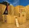 Log Cabin Pirate Ship Playhouse