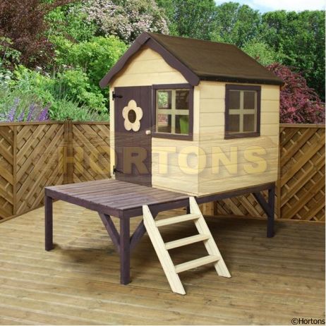 Log Cabin 4ft X 4ft Playhouse With Tower