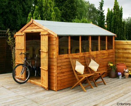 Log Cabin 10' X 20' Overlap Apex Shed