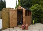 Log Cabin Value Apex 4' X 6'  Featheredge Overlap Garden Shed