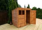 Log Cabin Value Pent 8' X 6' Featheredge Overlap Garden Shed