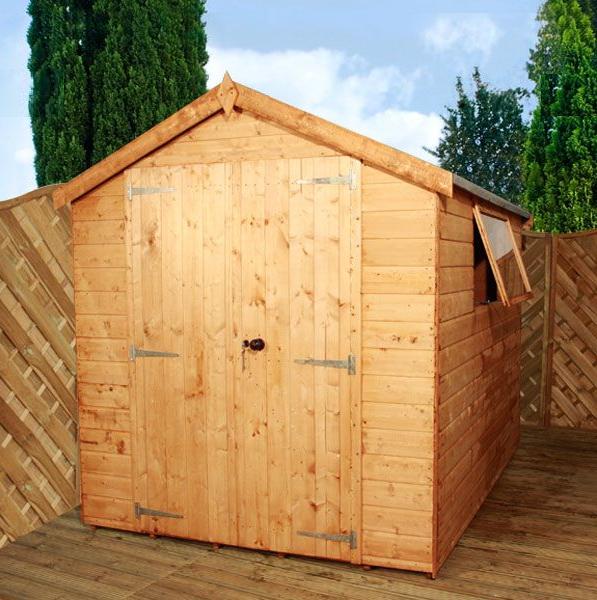 Log Cabin Premium Apex 6' X 8' T&G Shiplaplap Garden Shed