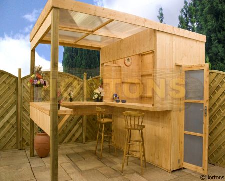 Log Cabin Contemporary Outdoor Bar