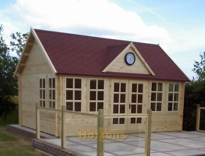 35mm Aspen Clockhouse 5.5m x 4m Log Cabin - Click Image to Close