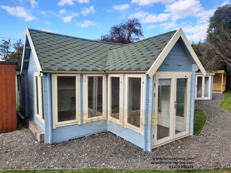 Dorset Twinskin 45+45mm log cabin - Click Image to Close