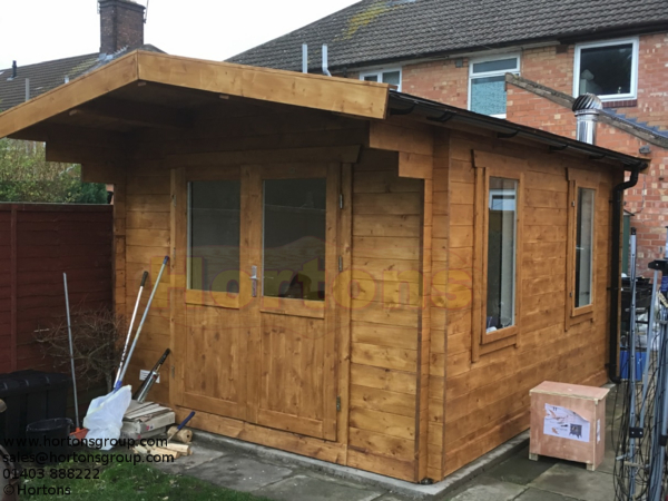 3m x 4m Log Cabin - 45mm Elgiva - Click Image to Close