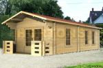 45mm Worthing 3x7m Log Cabin - Click Image to Close