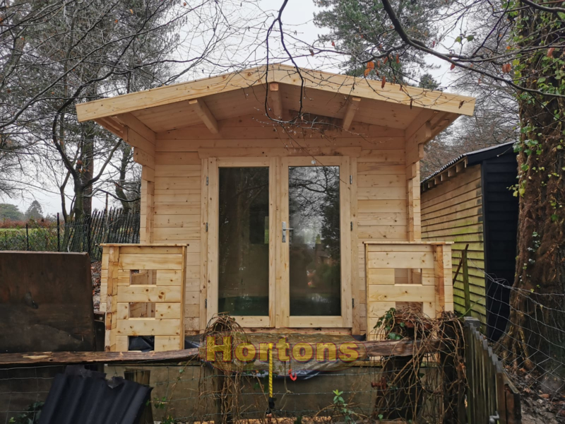 3x8 garden cabin with 2 rooms - 45mm Sutton_1