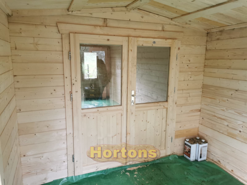 3x8 garden cabin with 2 rooms - 45mm Sutton_3