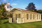 Log Cabin Glastonbury Twinskin 60 + 60mm   3.0 X 9.0m