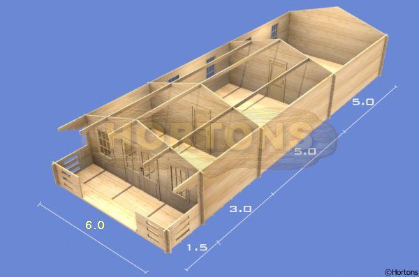 Plymouth 45mm 13x6m log cabin