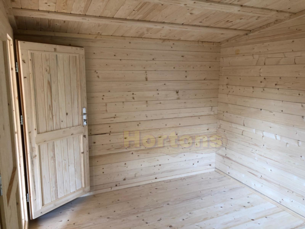 4m x 8m, 2 room Maldon log cabin - 45mm logs - Click Image to Close