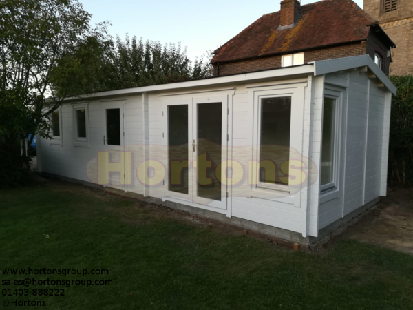 3.5m x 9m Custom garage and summerhouse combination cabin_2