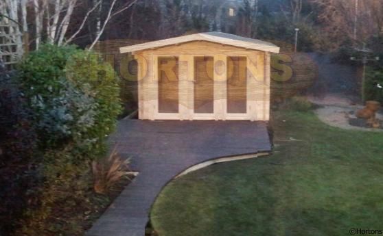 Oxted 4m x 3m log cabin with 35mm wall logs - Click Image to Close