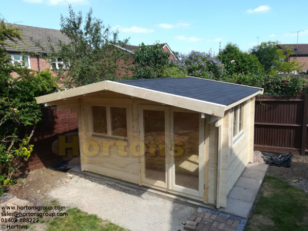 4x3m Leatherhead 35mm log cabin