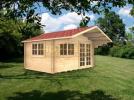 4x3m Leatherhead 35mm log cabin