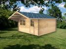 4x4m Log Cabin - Midhurst 35mm single skin walls - Click Image to Close