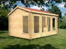 45mm, 4.5 x 3.5m Buckingham log cabin - Click Image to Close