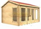 45mm, 4.5 x 3.5m Buckingham log cabin - Click Image to Close