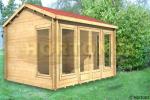 45mm, 4.5 x 3.5m Buckingham log cabin - Click Image to Close