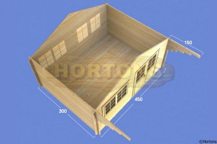 35mm Salisbury 4.5m x 3m Log Cabin - Click Image to Close