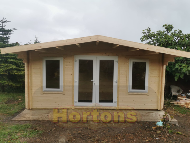 5x3m insulated Twin Skin log cabin_3