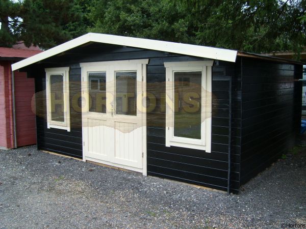 Log Cabin James 60 + 60mm  5.0 X 4.0m  Twinskin