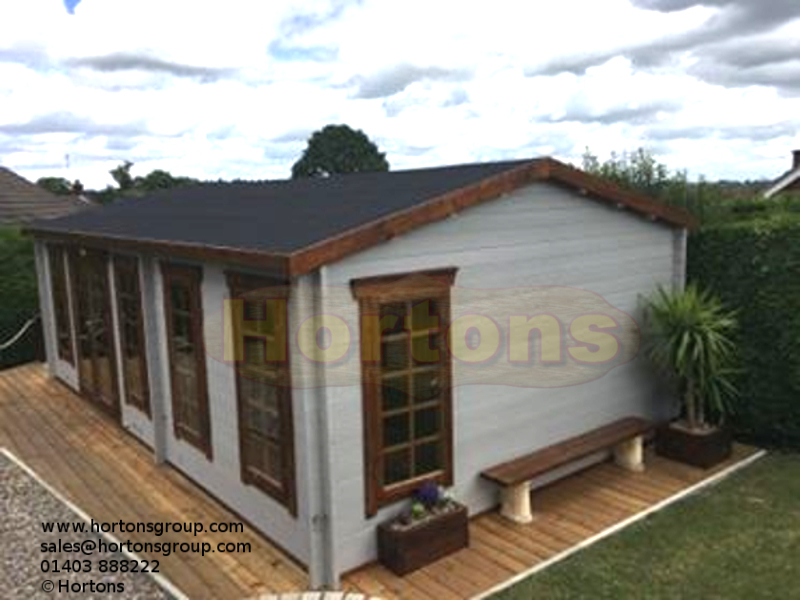 Basildon 45mm 7.5x4.5m Log Cabin - Click Image to Close