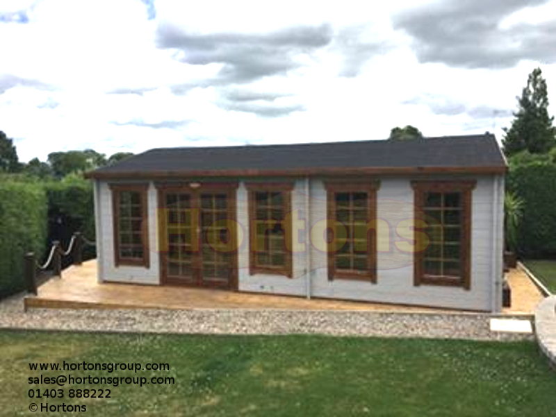 Basildon 45mm 7.5x4.5m Log Cabin - Click Image to Close