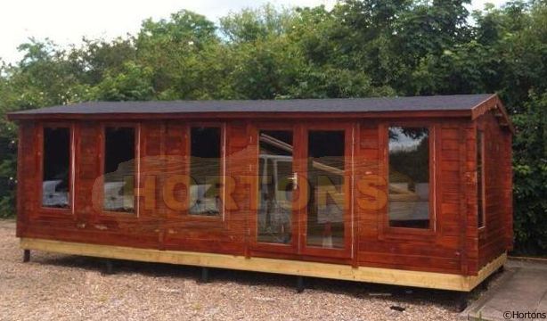 York 90mm 7.5mx3.5m log cabin - Click Image to Close