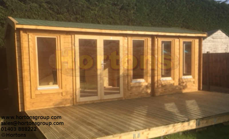 York 45mm 7.5m x 3.5m Log Cabin - Click Image to Close