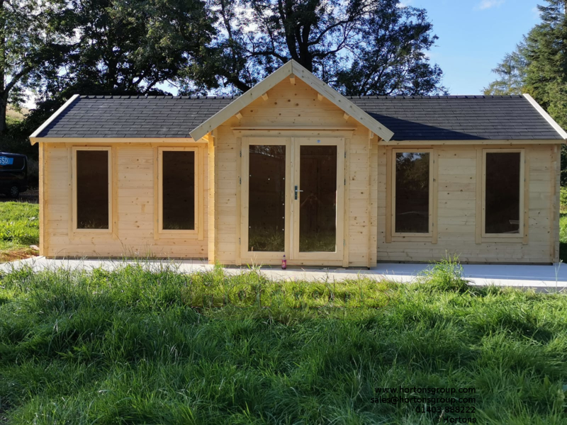 Log Cabin Birmingham Twinskin 60 + 60mm  8.5 X 5.4m