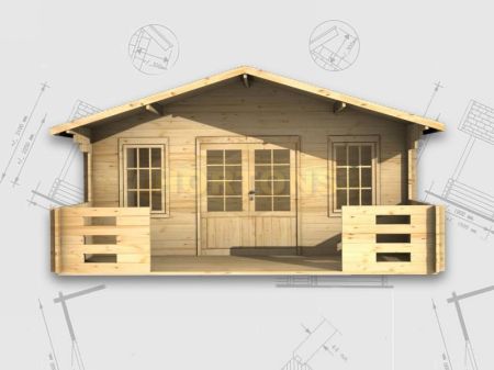 Newport 45mm 12x6 log cabin - Click Image to Close