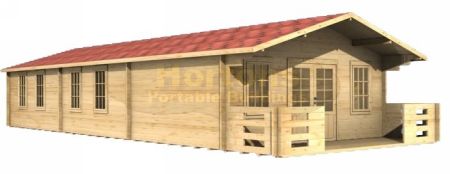 Derby 6x11m Twinskin log cabin - 45 + 45mm wall thickness - Click Image to Close