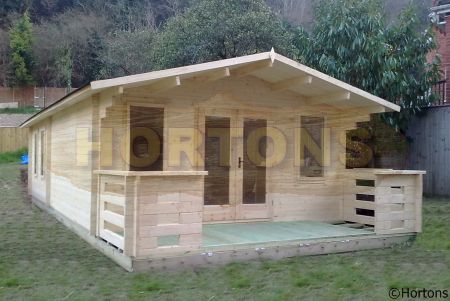 Newbury 45mm 6x9m log cabin - Click Image to Close