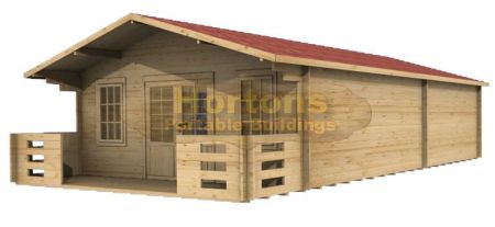 Newbury 45mm 6x9m log cabin - Click Image to Close