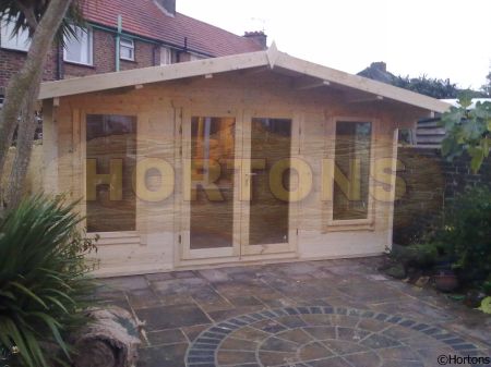 Newbury 45mm 6x9m log cabin - Click Image to Close