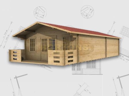 Penzance 35mm 6x9m log cabin