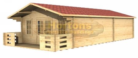 4m x 10m Dursley 45mm log cabin - Click Image to Close