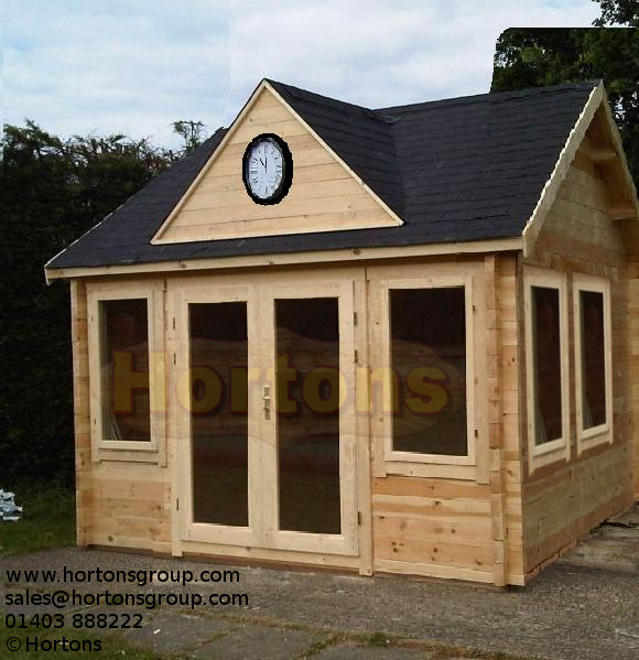 Log Cabin 35mm Single Skin 4x4m Mini Clockhouse