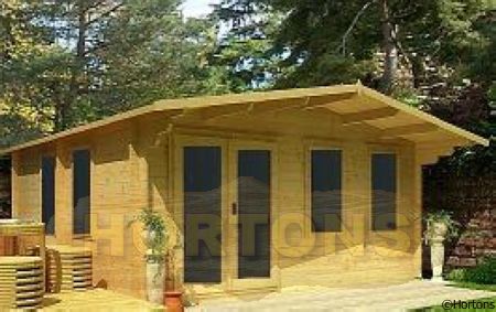 6x5m log cabin Twinskin 60+60mm Blackburn - Click Image to Close