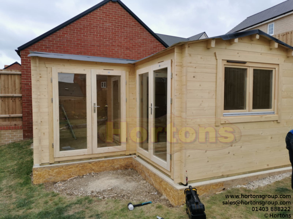5x5 Buntingford 28mm L shaped Log Cabin