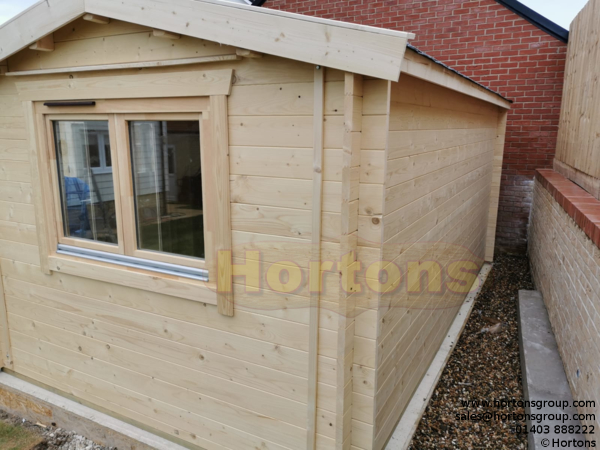 5x5 Buntingford 28mm L shaped Log Cabin