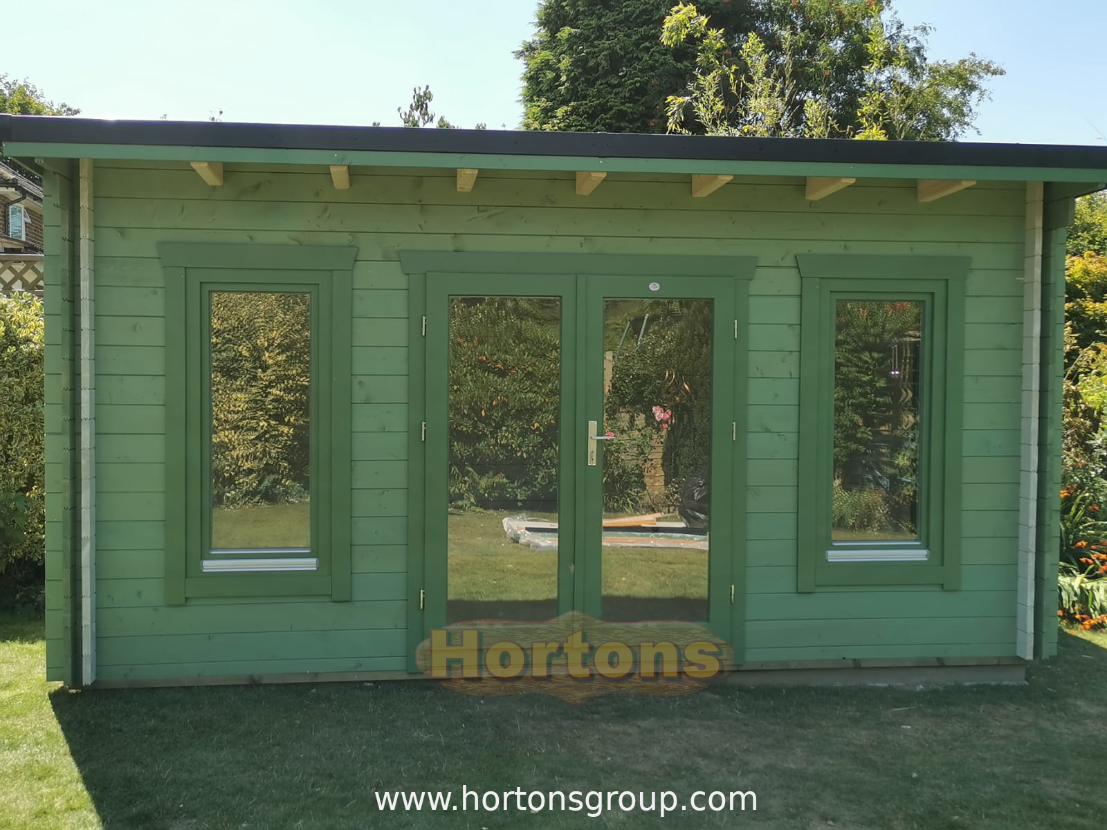 5x3 Farnham 28mm pent log cabin